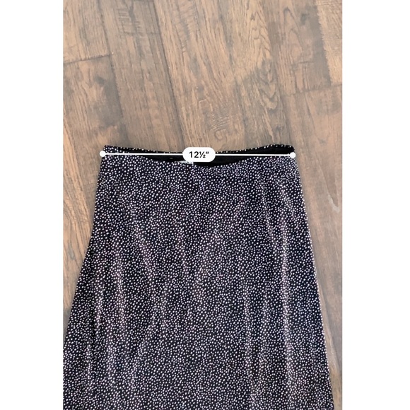 Express black & white polka dot print long maxi skirt 0056 - Picture 6 of 6